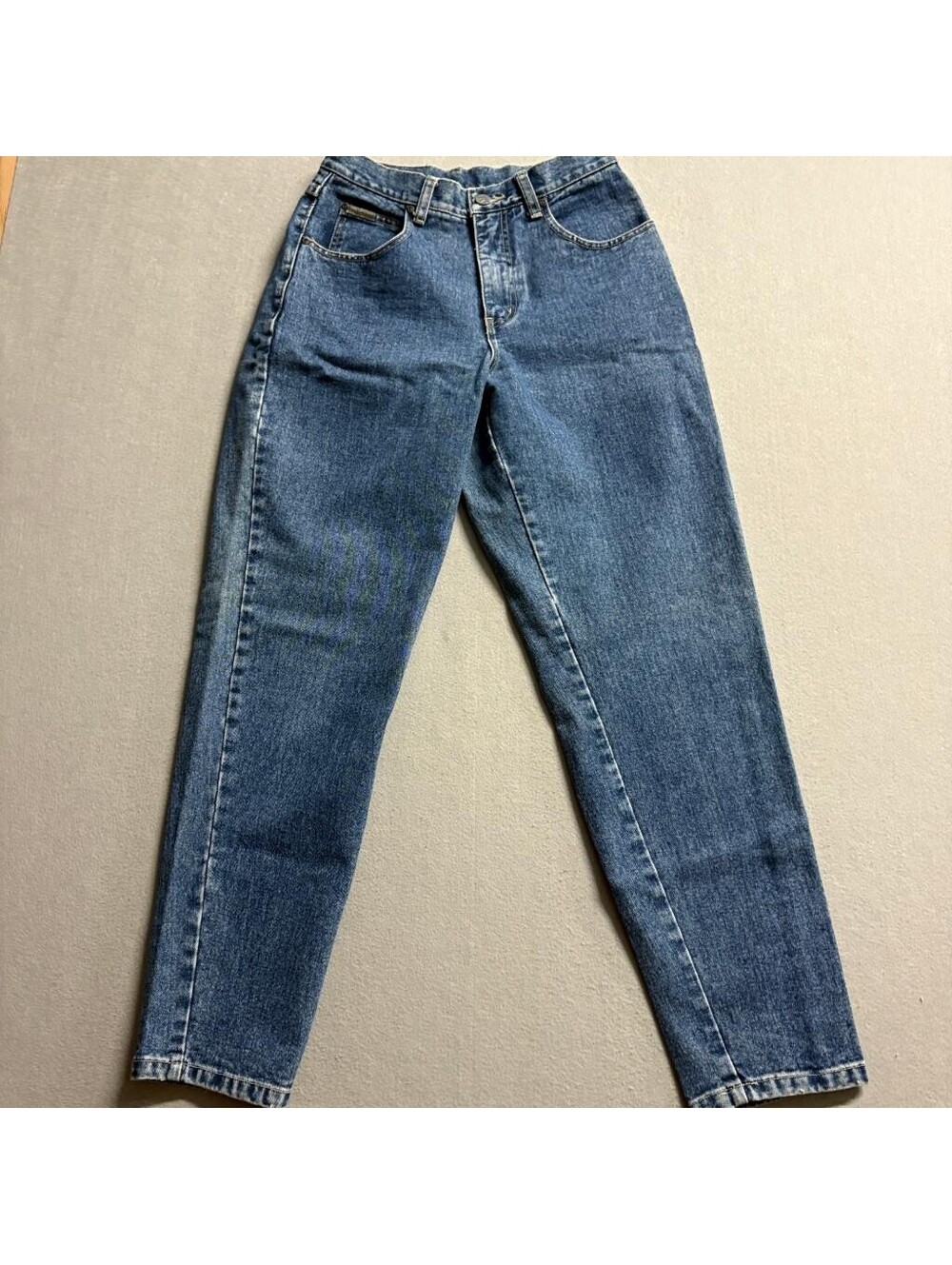 Vintage NY Jeans Womens Size 6 Easy High Rise Tapered Mom Blue Denim Hong Kong